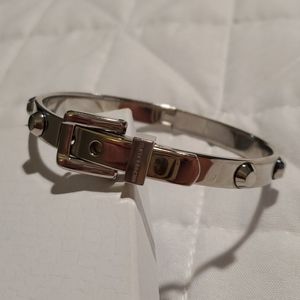 Michael Kors Astor Buckle Bangle Silver